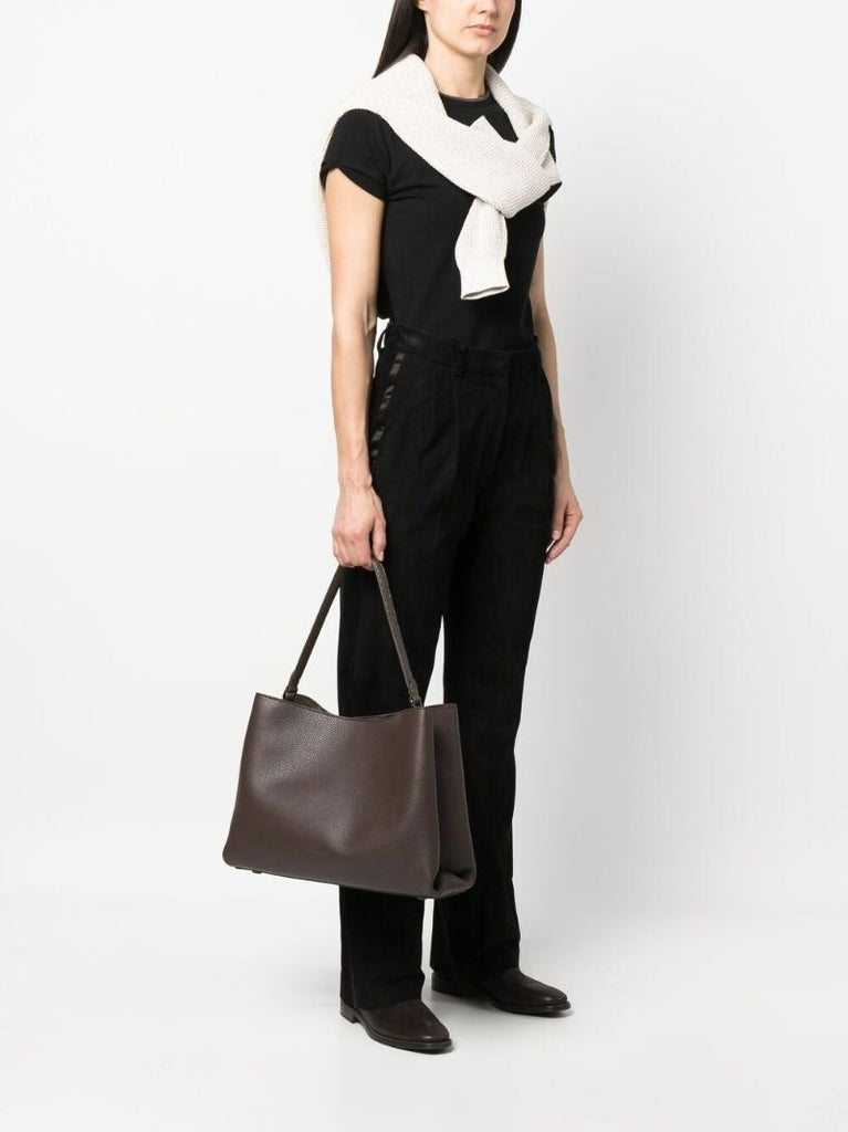Brown Leather Shopper Bag