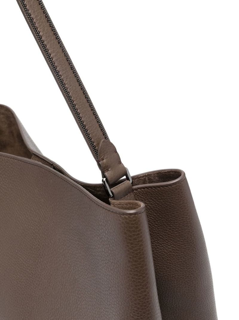 Brown Leather Shopper Bag