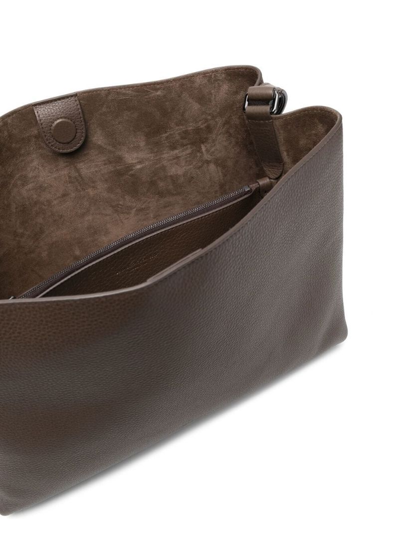Brown Leather Shopper Bag