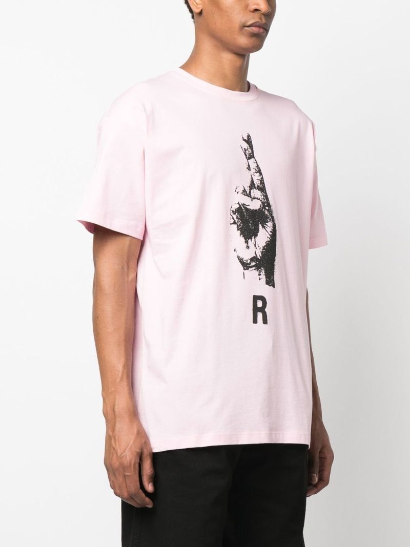 Pink Hand Sign Short Sleeve T-shirt