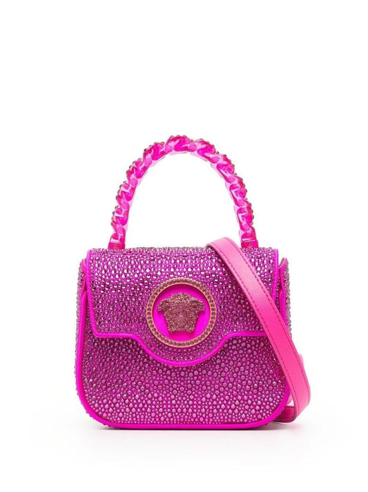 Pink La Medusa Crystal Mini Bag