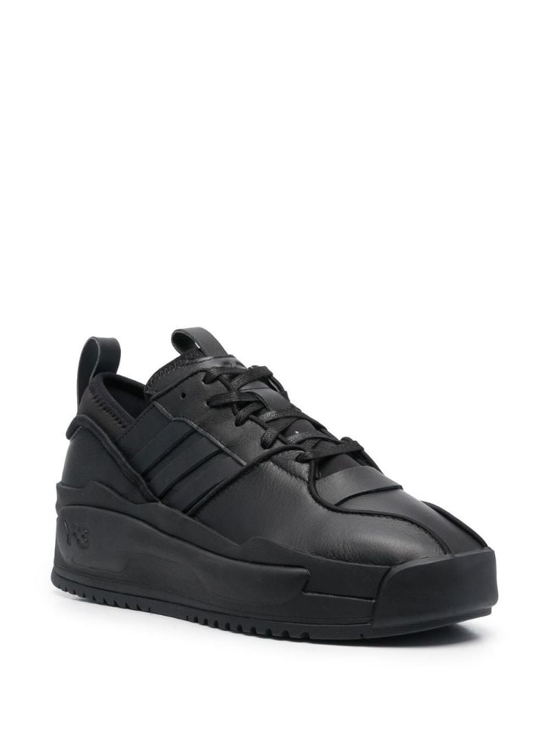 Black Rivalry Leather Sneakers