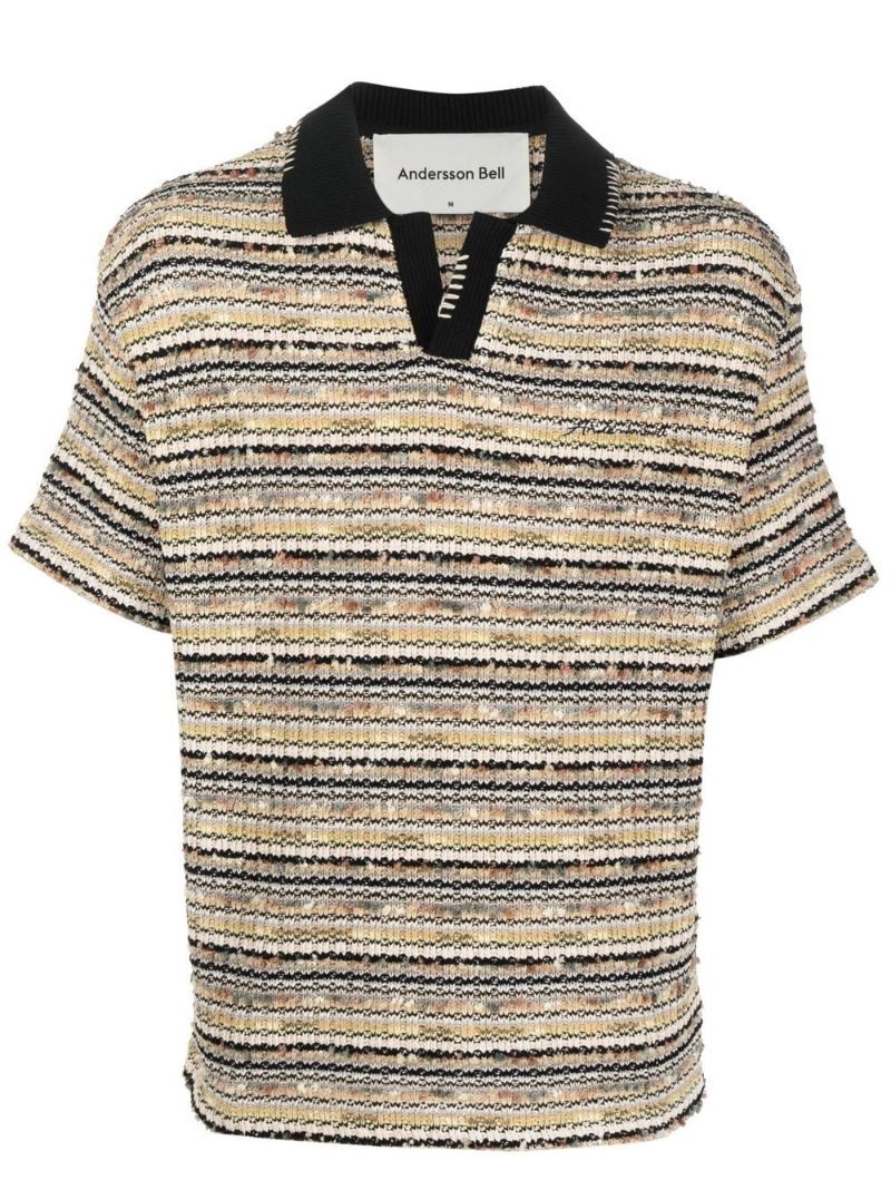 Multicolour Knitted Polo Shirt