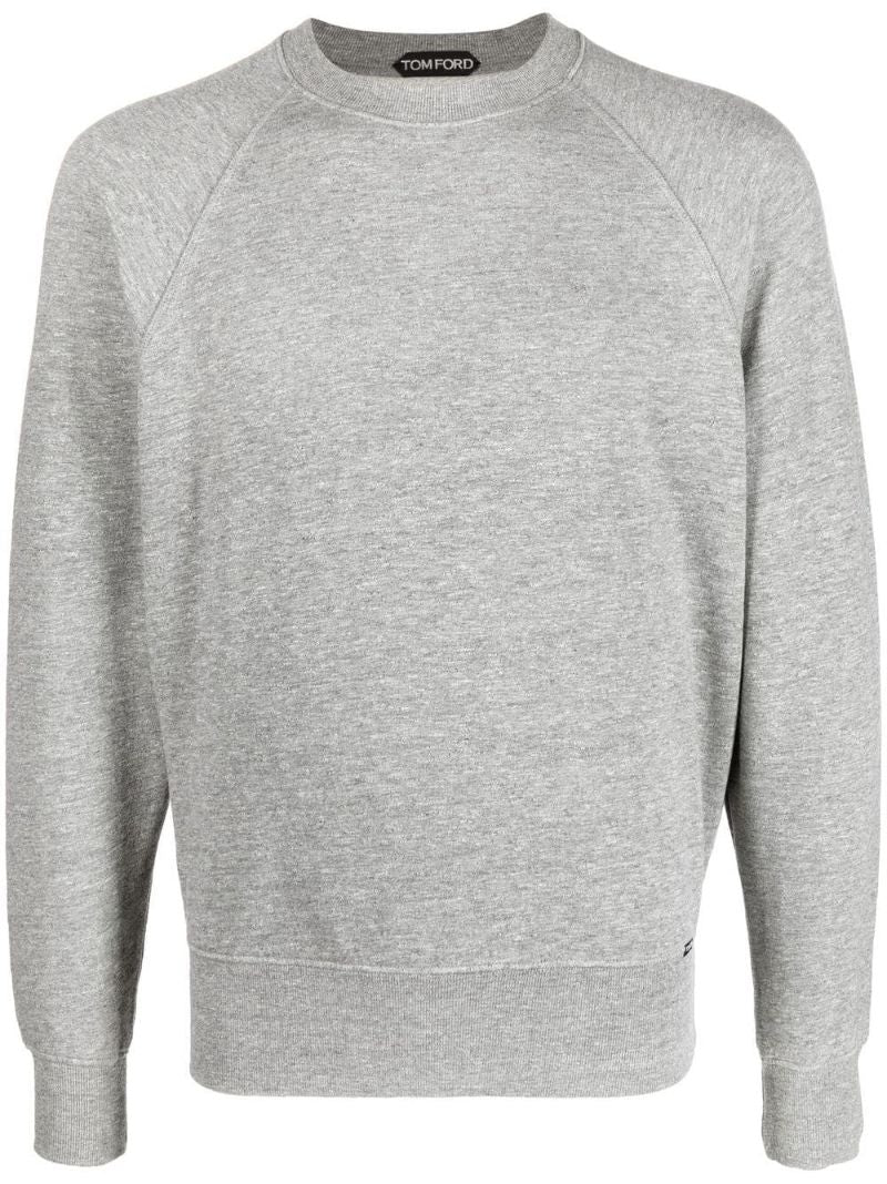 Grey Cotton Crew Neck Sweatshirt