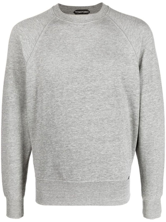 Grey Cotton Crew Neck Sweatshirt