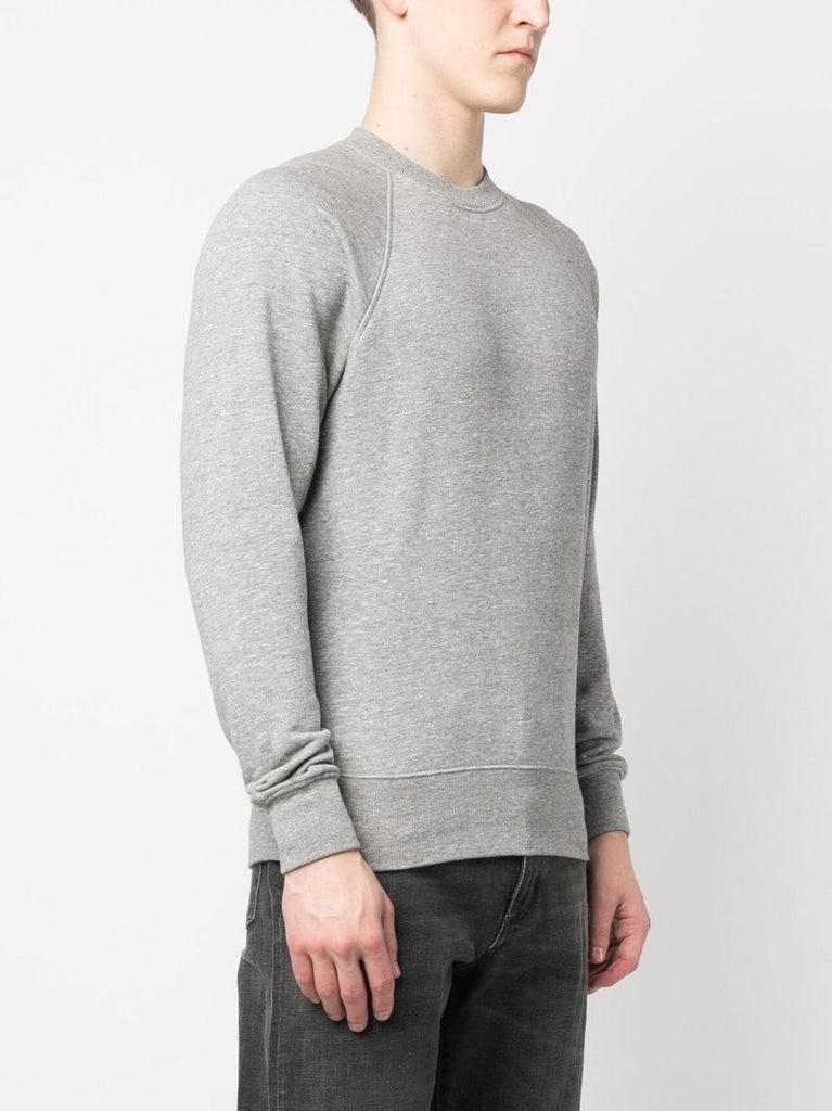 Grey Cotton Crew Neck Sweatshirt