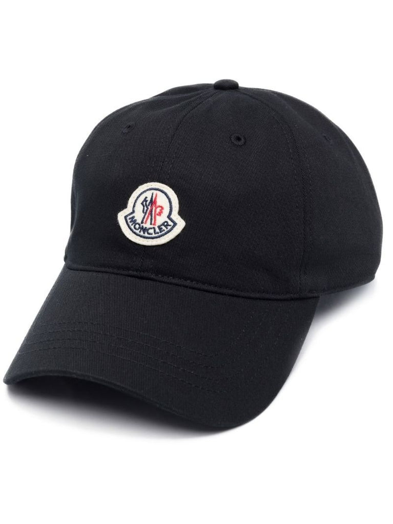 Black Logo Patch Cotton Cap