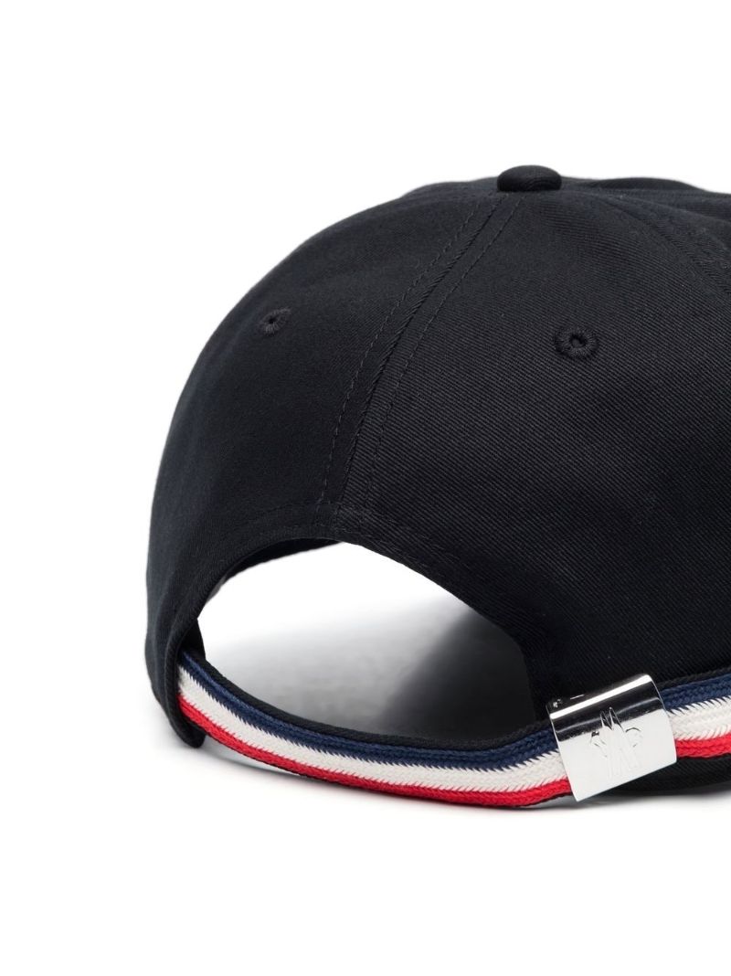 Black Logo Patch Cotton Cap