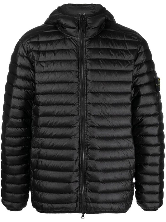 Black Compass Logo Patch Down Jacket
