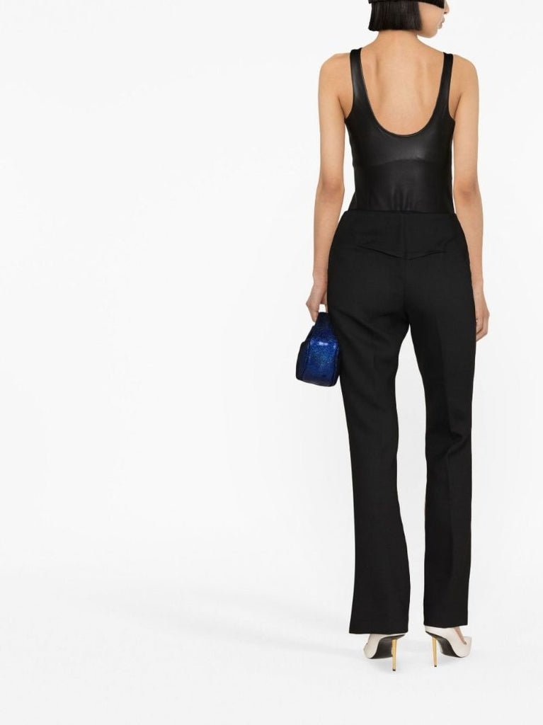 Black Femmi Straight-leg Trousers