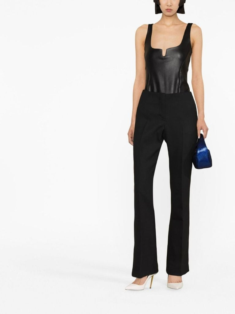 Black Femmi Straight-leg Trousers
