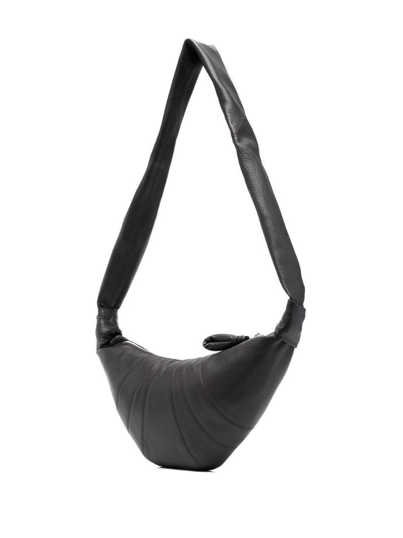 Brown Croissant Small Leather Shoulder Bag
