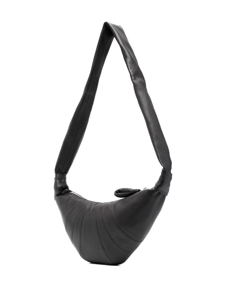 Brown Croissant Small Leather Shoulder Bag
