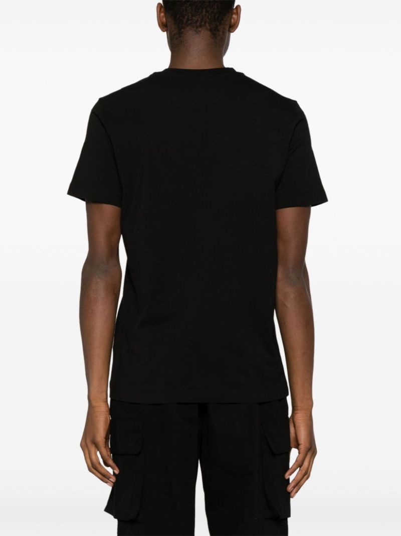 Black Logo-appliquÃ_x0083_Â© Cotton T-shirts Set