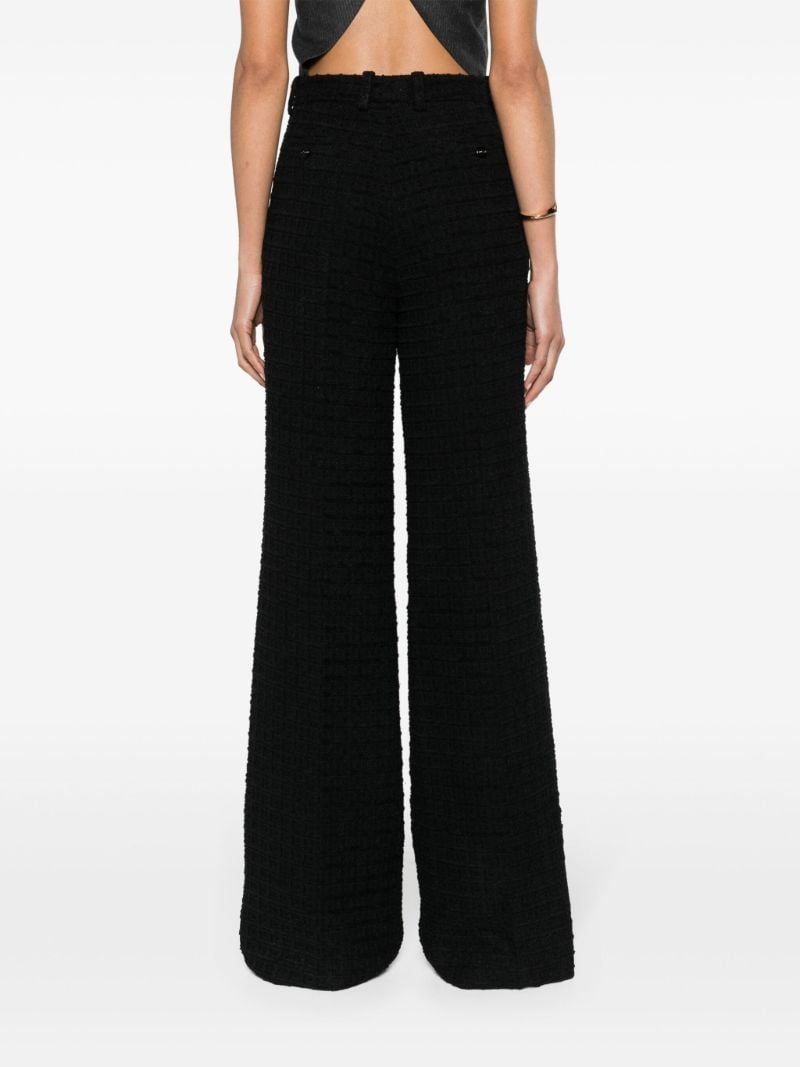 Black High-waisted Tweed Trousers