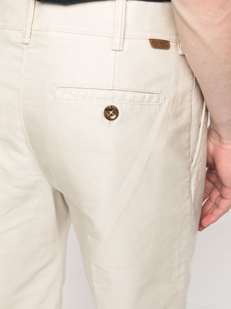 Neutral Straight Cotton Trousers