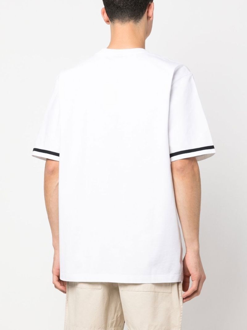 White Graphic Print Cotton T-shirt