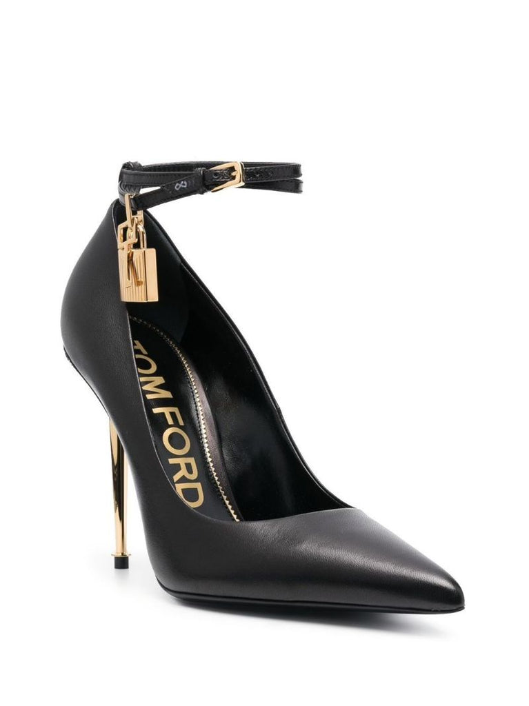 Black Padlock 110 Leather Pumps