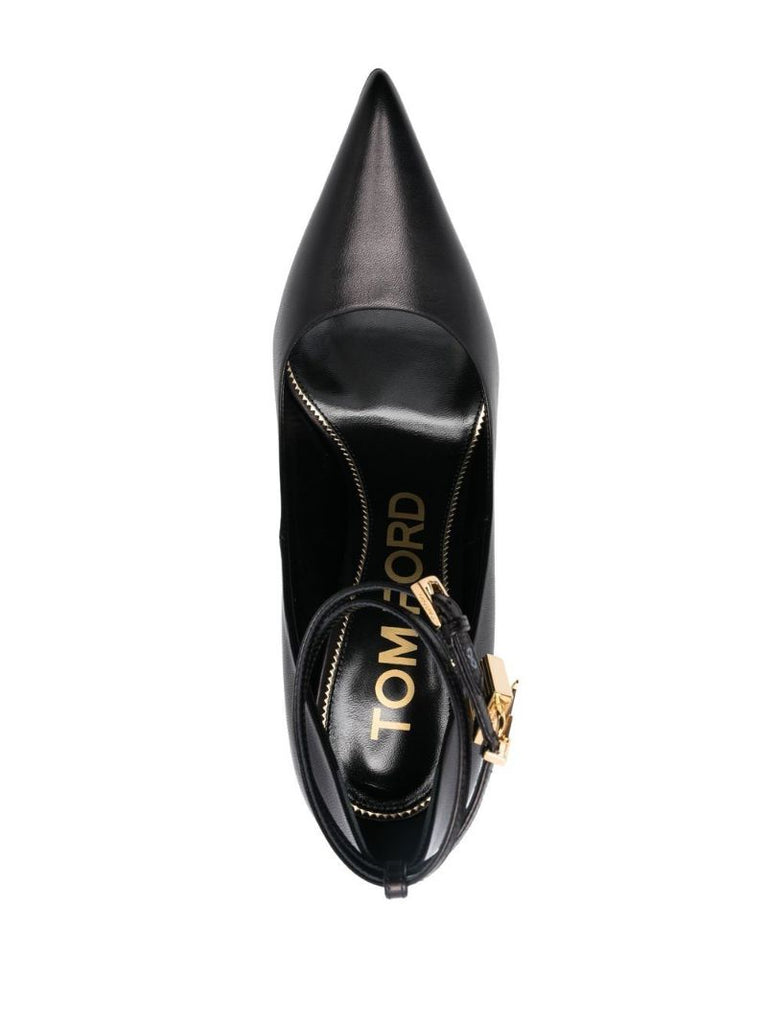 Black Padlock 110 Leather Pumps