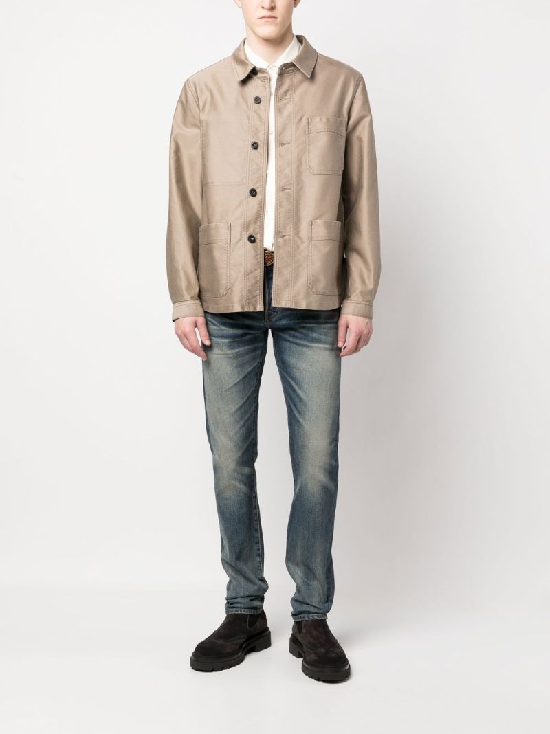 Green Cotton Shirt Jacket