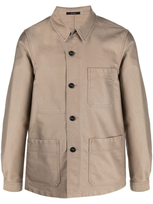 Green Cotton Shirt Jacket