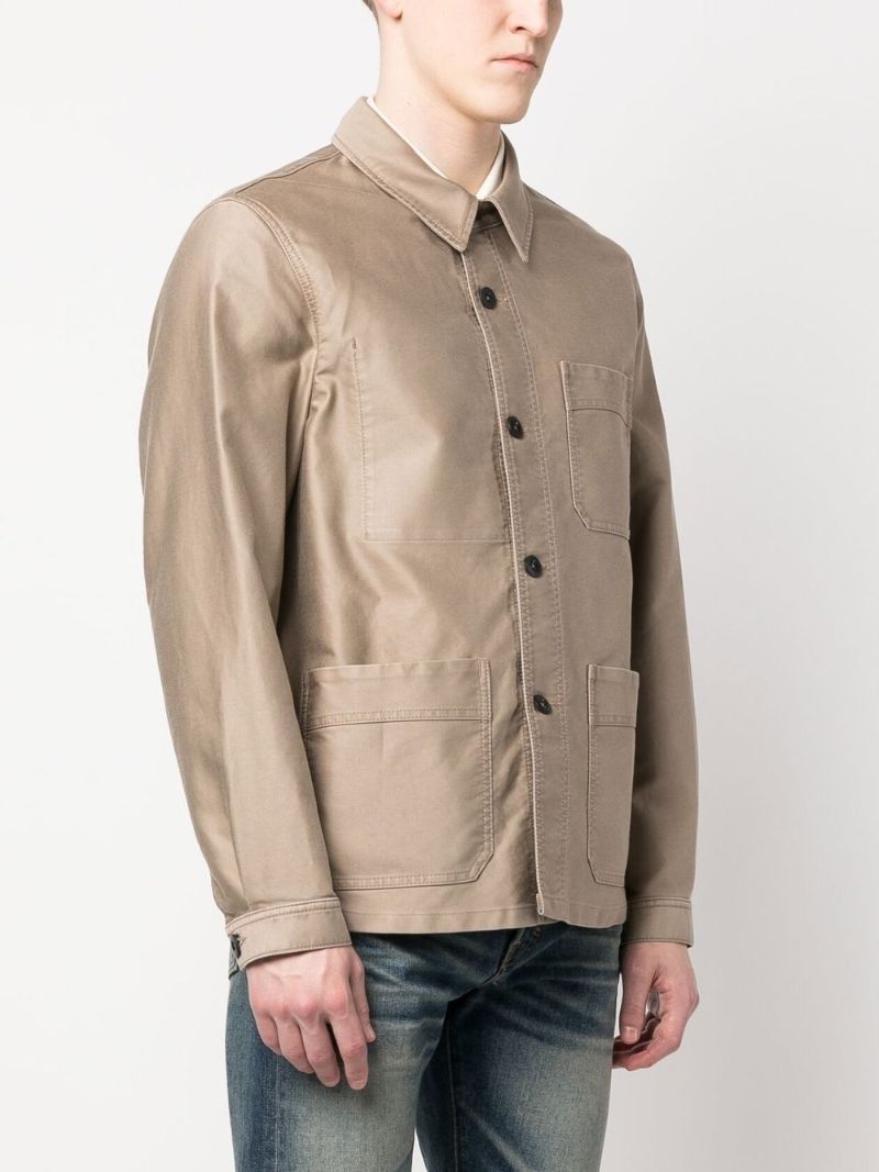 Green Cotton Shirt Jacket