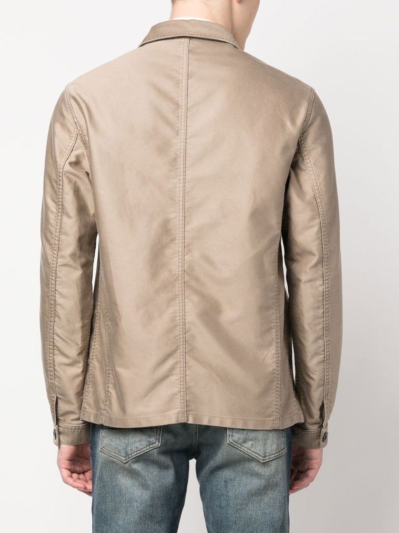 Green Cotton Shirt Jacket
