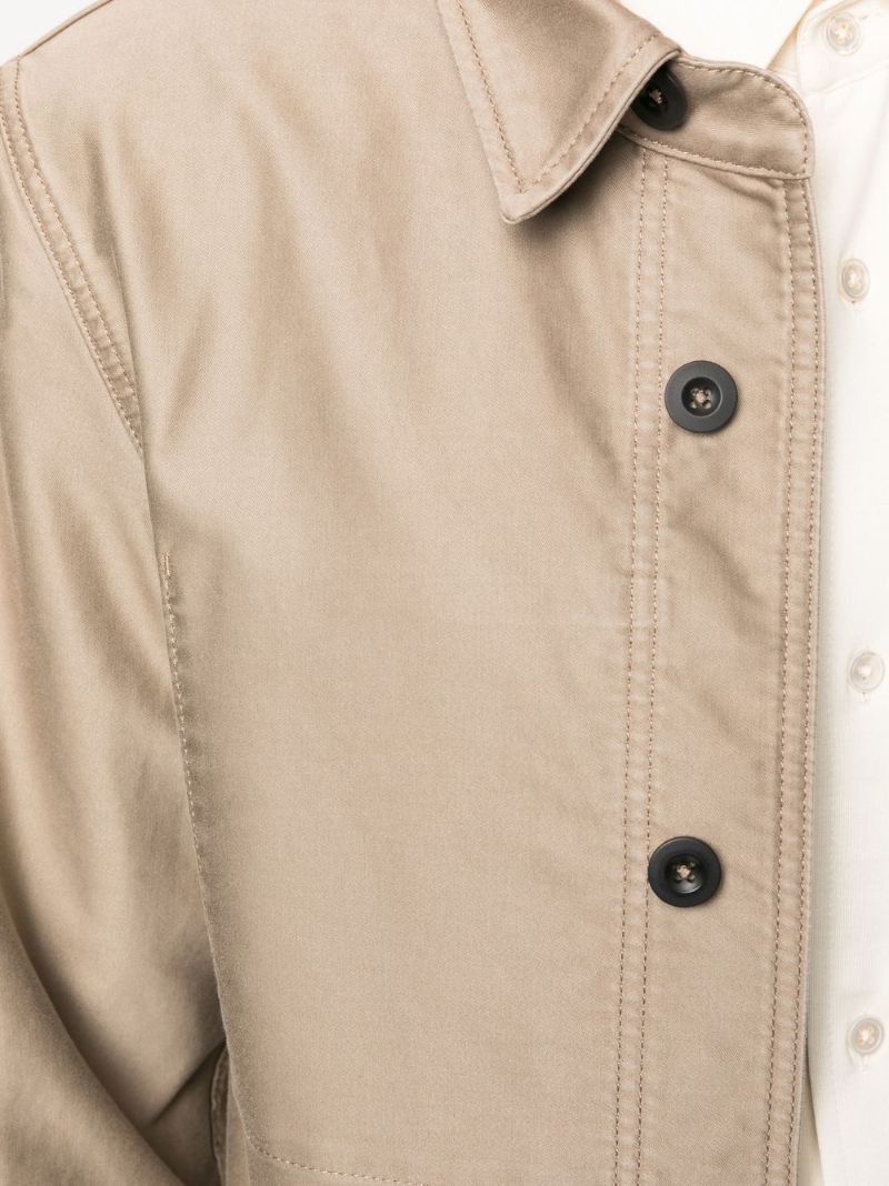 Green Cotton Shirt Jacket