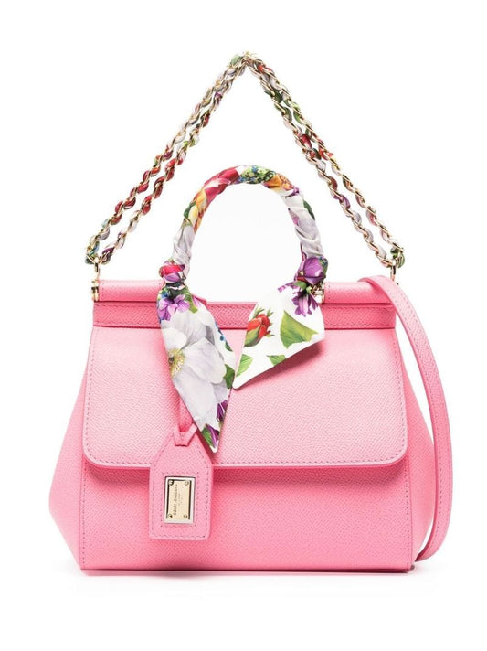 Pink Small Sicily Scarf Cross Body Bag