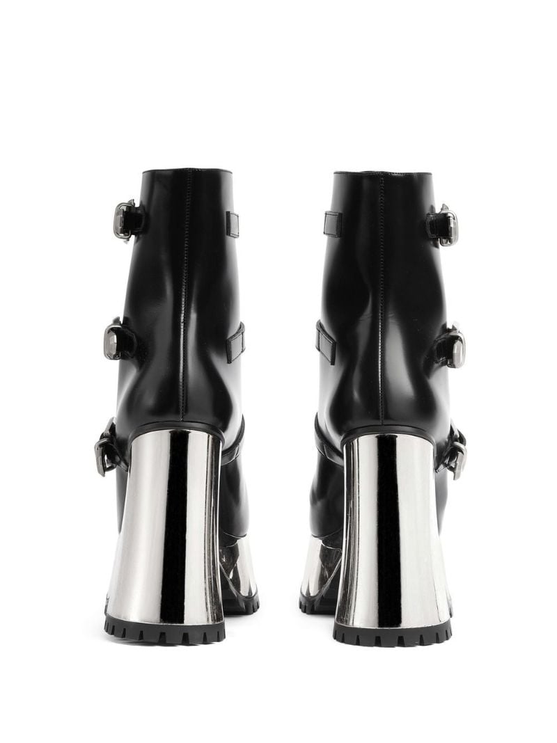 Black 125 Platform Ankle Boots