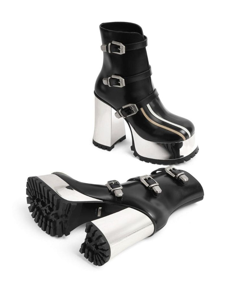 Black 125 Platform Ankle Boots