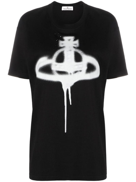 Black Orb Print T-shirt