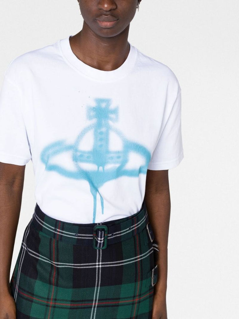 White Spray Orb Print T-shirt