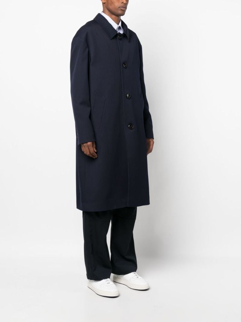 Blue Virgin-wool Coat