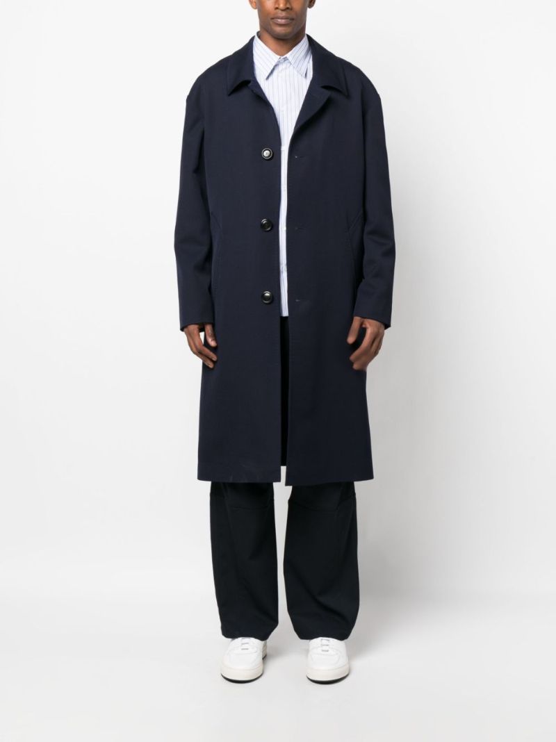 Blue Virgin-wool Coat