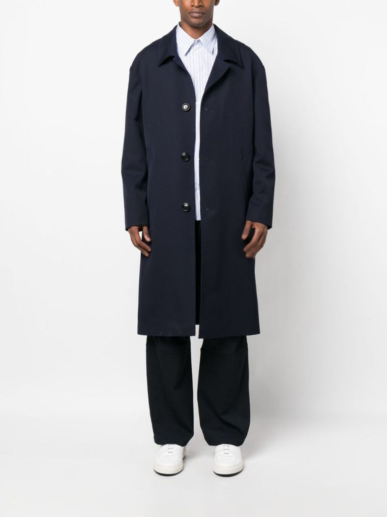 Blue Virgin-wool Coat