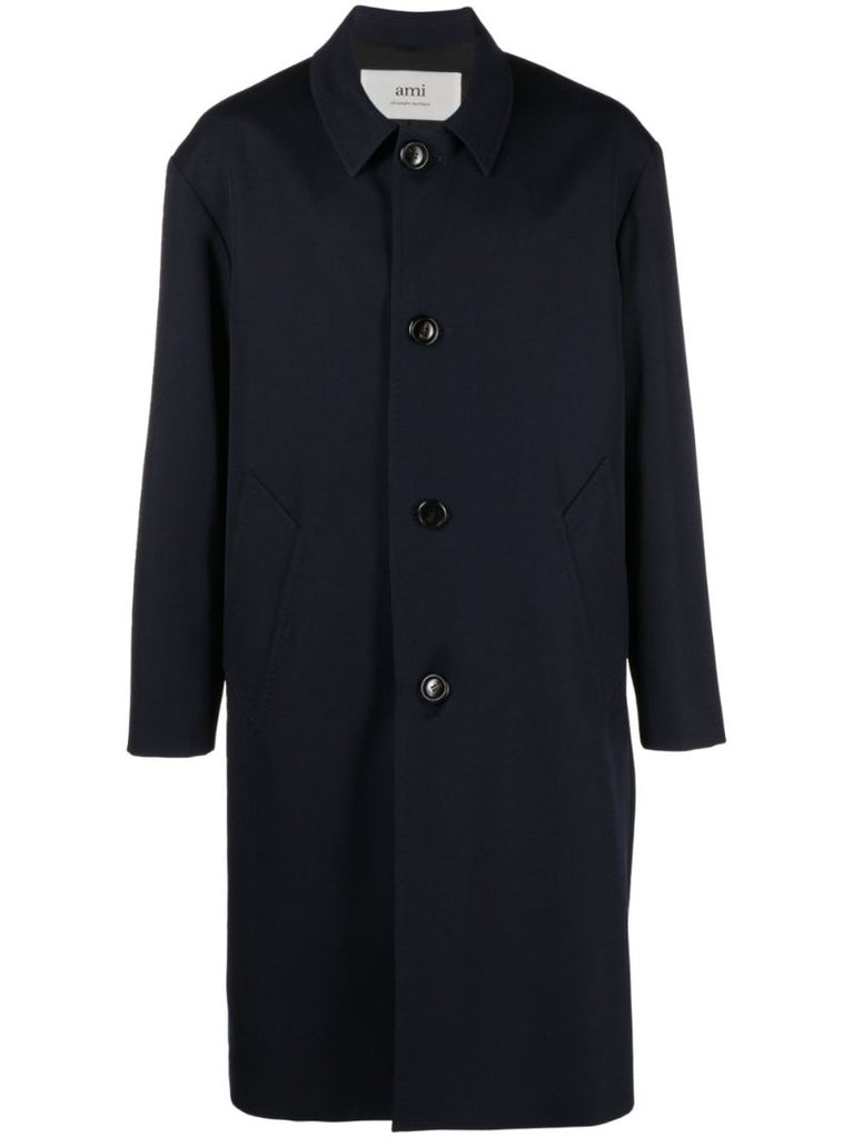 Blue Virgin-wool Coat