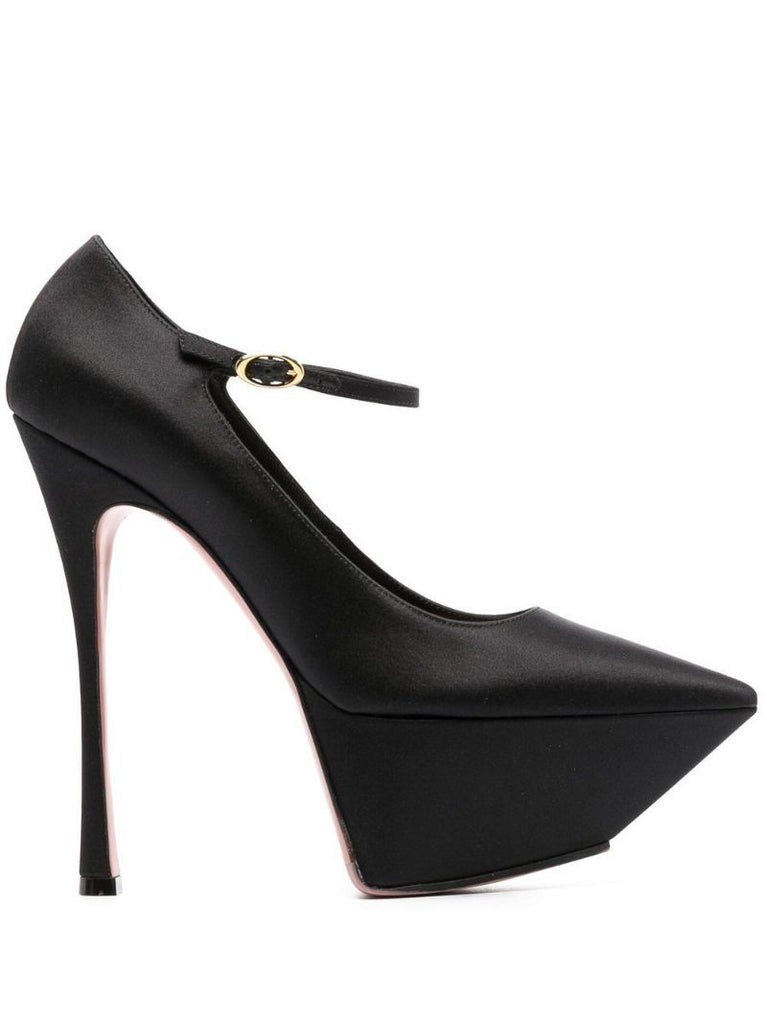 Black Angelica 150 Satin Pumps