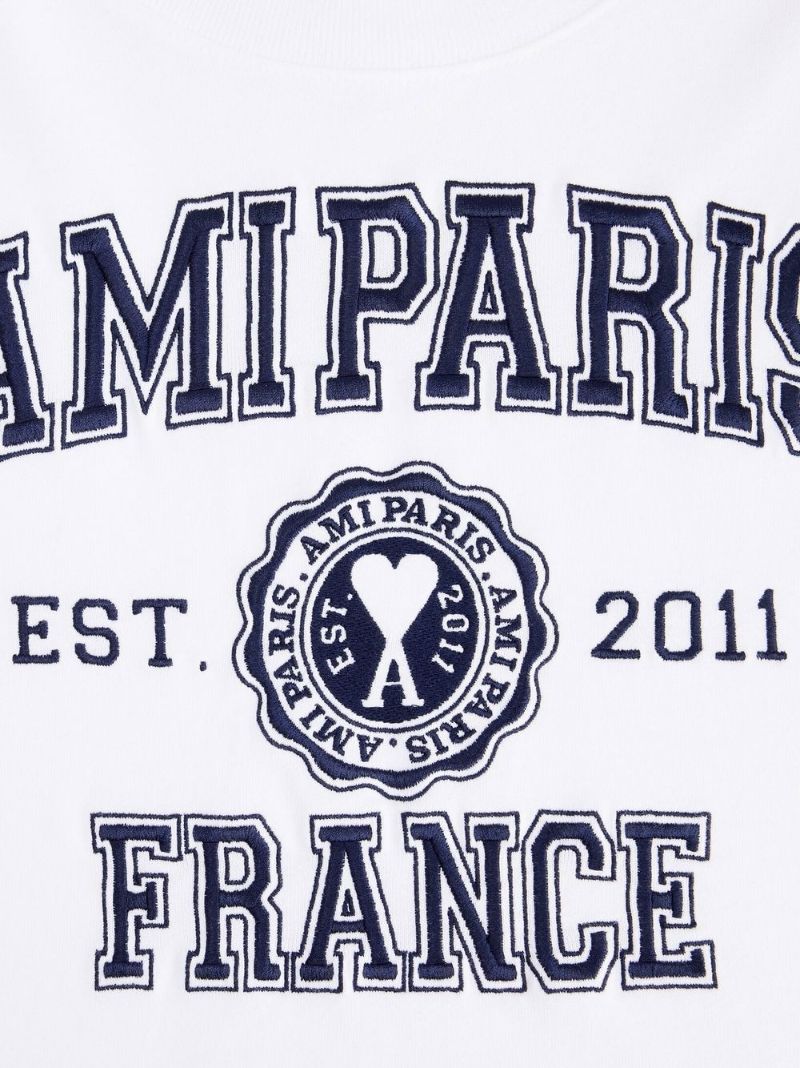 White Logo-print Cropped Organic-cotton T-shirt