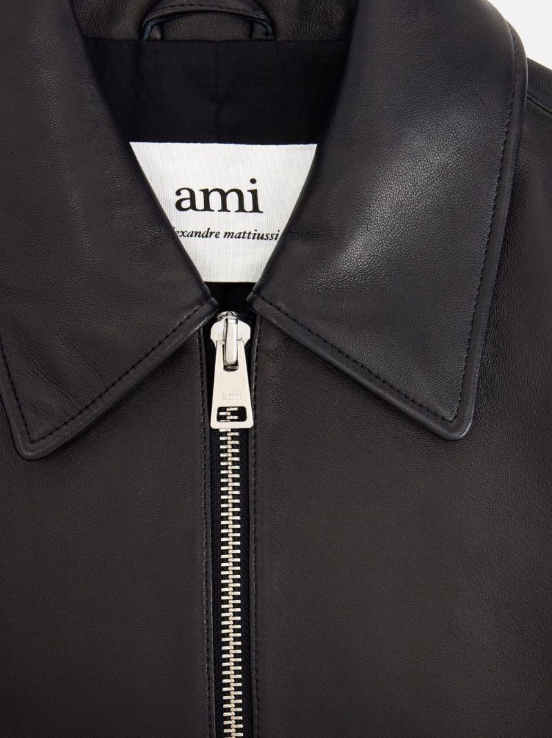 Black Cropped Leather Jacket