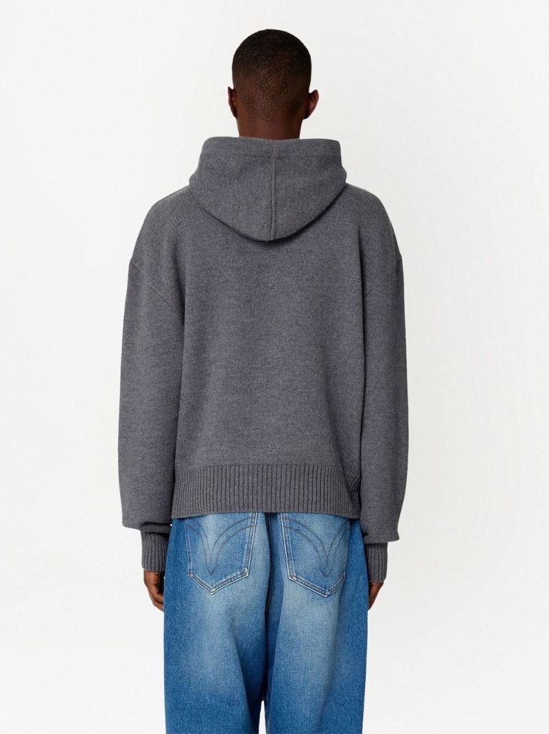Grey Ami De Coeur Virgin-wool Hoodie