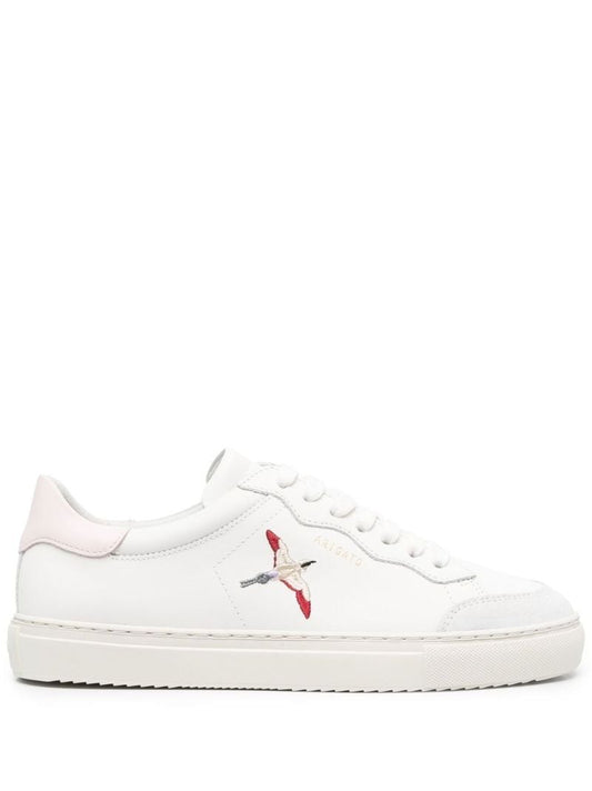 White Clean Lace-up Sneakers