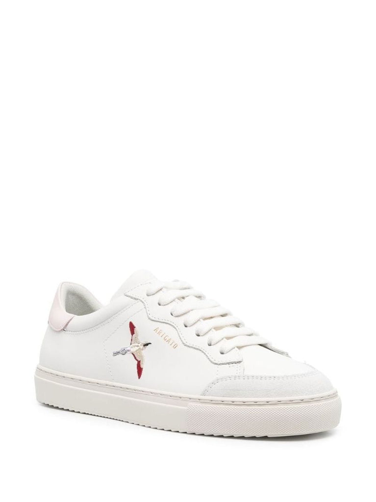 White Clean Lace-up Sneakers