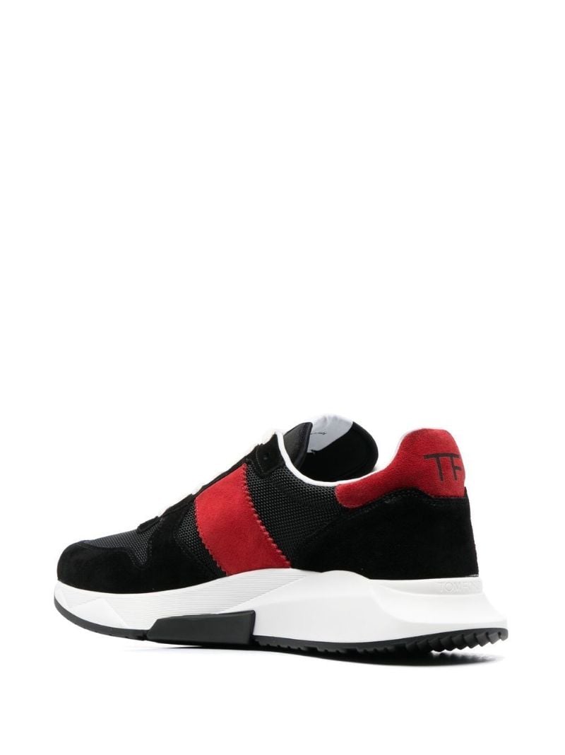 Black Panelled Low Top Sneakers