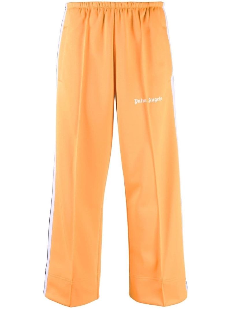 Orange Cropped Track Pants
