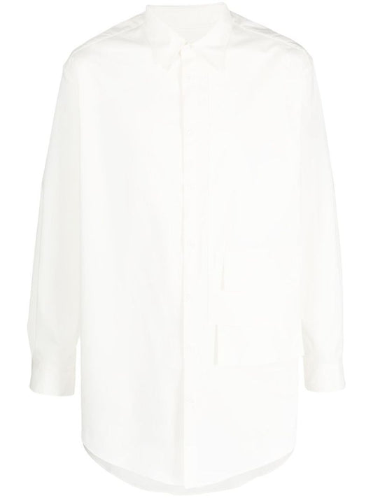 White Long-sleeve Cotton Shirt