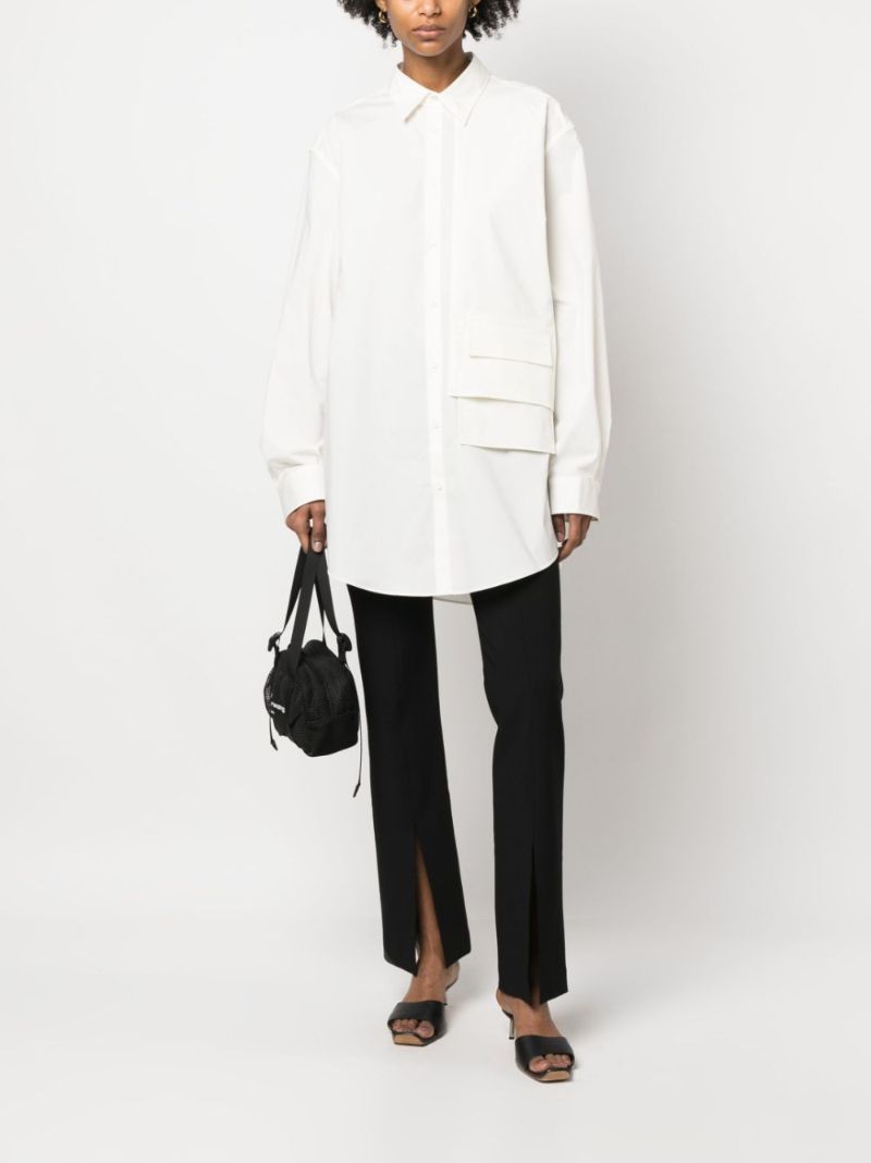 White Long-sleeve Cotton Shirt