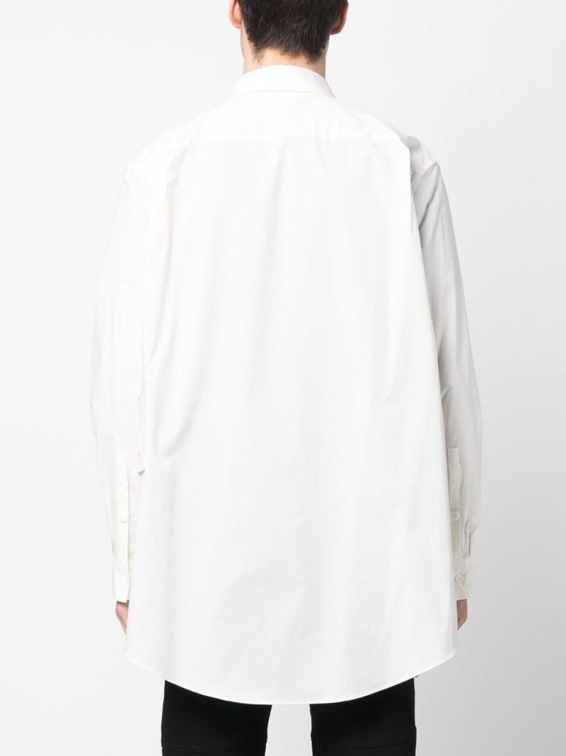 White Long-sleeve Cotton Shirt