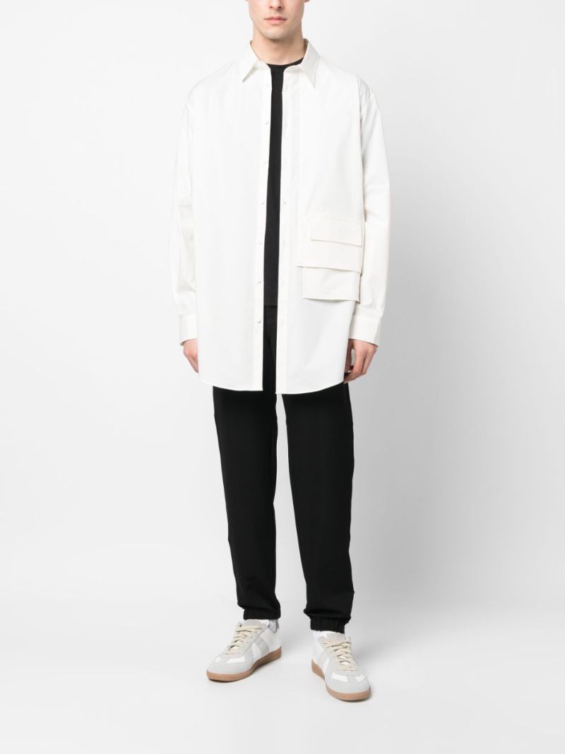 White Long-sleeve Cotton Shirt