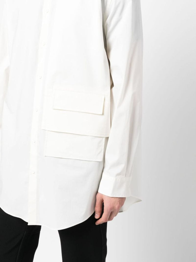 White Long-sleeve Cotton Shirt